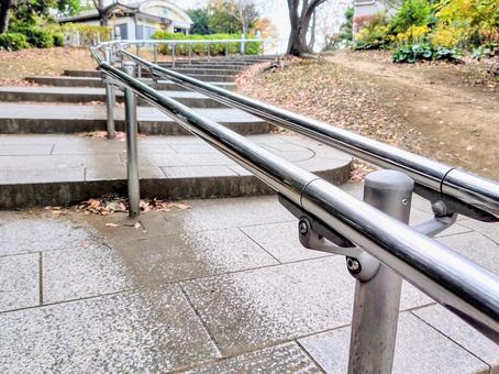 葛西臨海公園　通路 葛西臨海公園,手すり,通路階段の写真素材