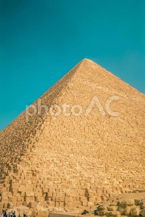 【エジプト】ピラミッドと砂漠 エジプト,ピラミッド,砂漠の写真素材