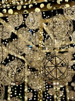 スカイツリーと竹あかり ヒンメリ,繁華街,竹あかりの写真素材