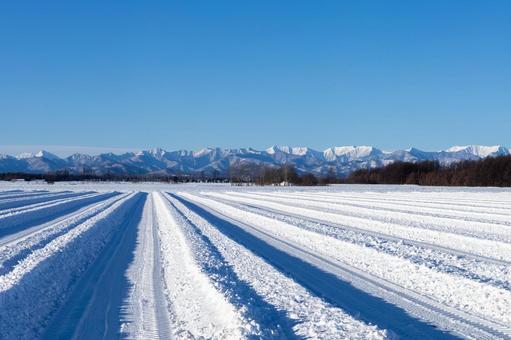 Photo, blue sky, snow mountain, snowy, 