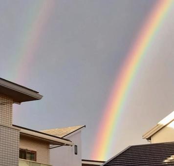 二重虹 二重虹の写真