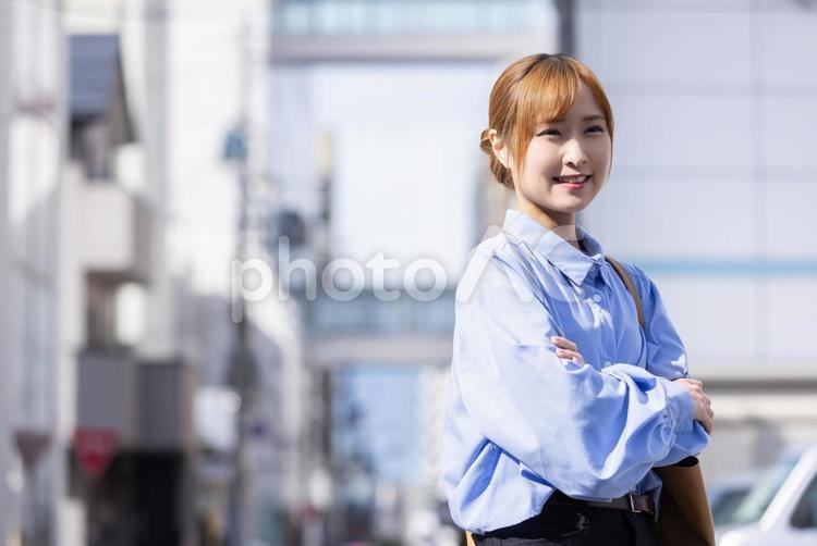 笑顔のビジネスウーマン　Business ビジネス,女性,スーツの写真素材