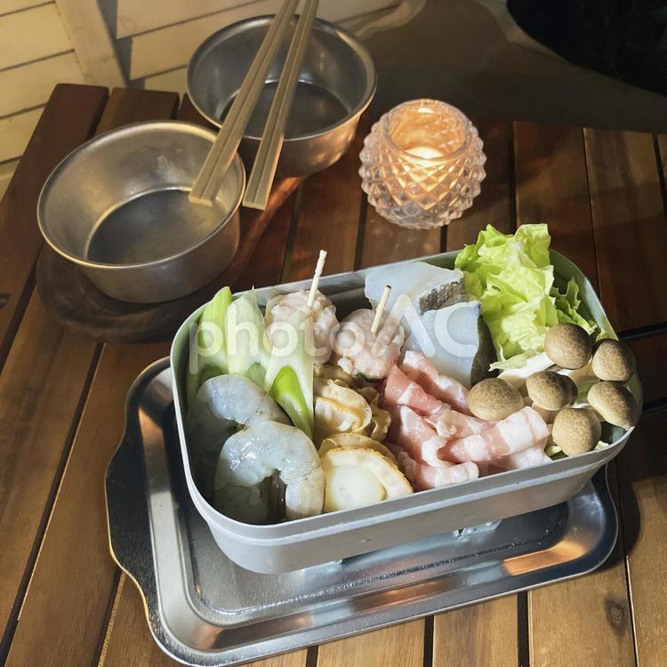 メスティンで海鮮鍋 鍋,鍋料理,海鮮鍋の写真素材