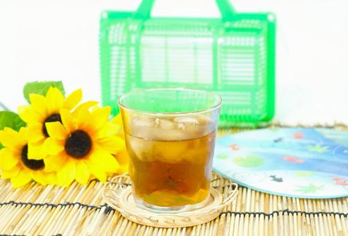 Photo, barley tea, sunflower, sandalwood, 