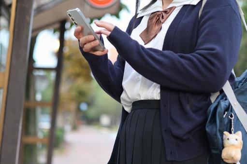 Bus Stop Bus Stop 10代,女性,制服の写真素材