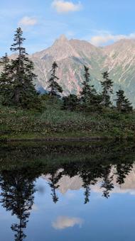 鏡平からの槍ケ岳 鏡平からの槍ケ岳の写真