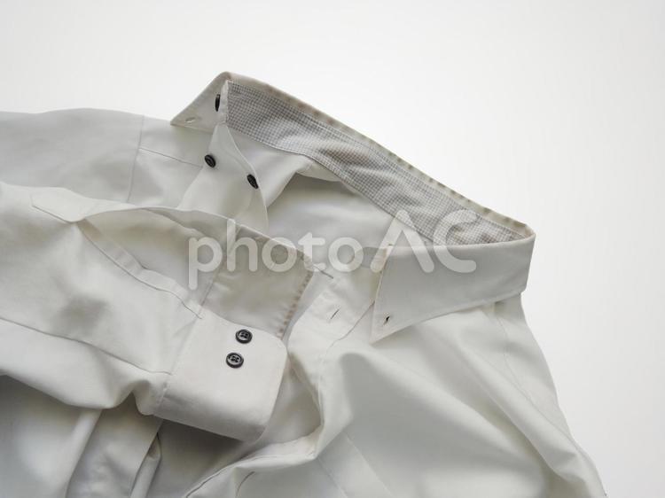 皮脂汚れの襟と袖 laundry,えり,そでの写真素材