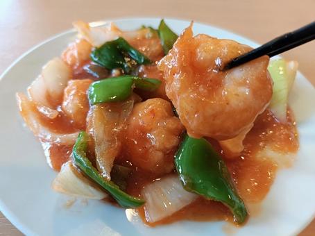 Photo, ebi chilli, shrimp chili sauce, shrimp, 