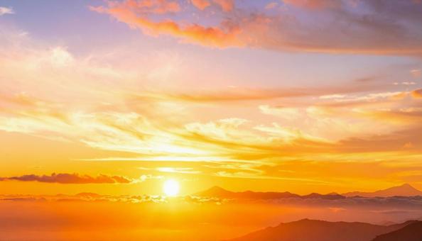 朝焼け空の写真