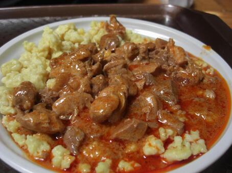 ハンガリ チキン,シチュー,ハンガリー料理の写真素材