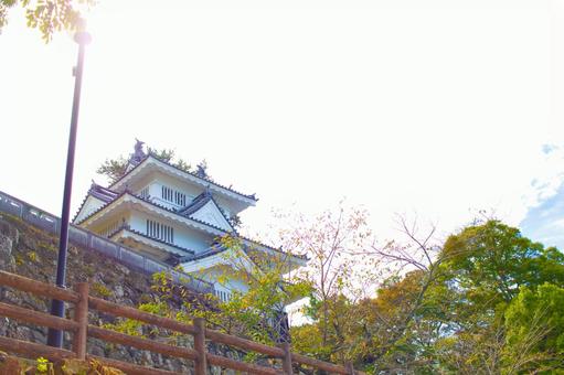 [愛知県]豊橋市今橋町の吉田城鉄櫓 吉田城鉄櫓,吉田城,秋の写真素材