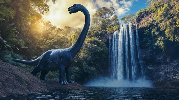 滝の中のアルゼンチノサウルス4 滝の中のアルゼンチノサウルス4の写真