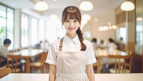 カフェの店員 カフェの店員の写真