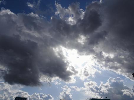 Photo, april clouds, blue sky, sky, 