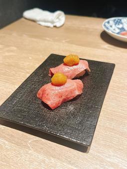 高級肉寿司 高級肉寿司 肉寿司,焼肉,高級焼肉の写真素材