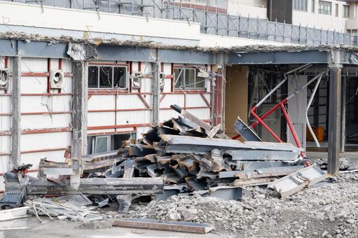 建物解体工事の現場 解体,工事,建設の写真素材