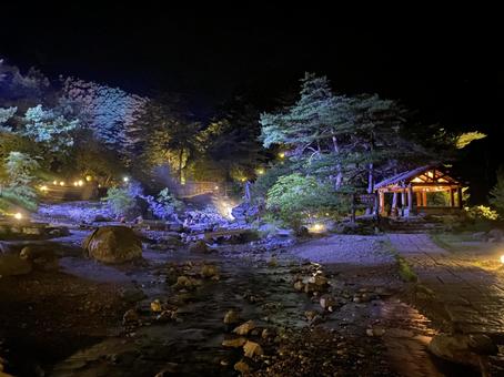 西の河原公園 ライトアップ 西の河原公園 ライトアップ 西の河原公園,西の河原,賽の写真素材
