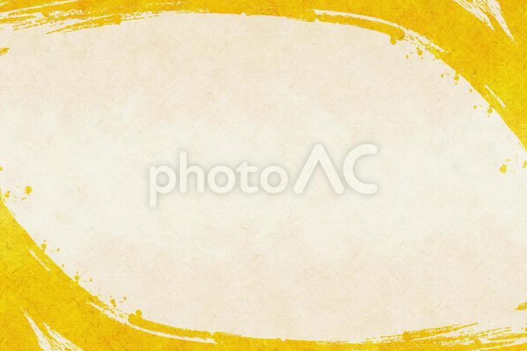 温かみのある和紙にかっこいい金の筆飾り 温かい,和紙,かっこいいの写真素材
