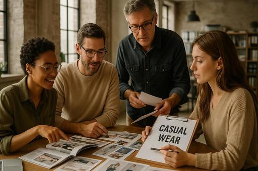 カジュアルウェア企画会議の写真