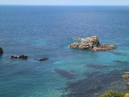 積丹ブルー 積丹,海,青の写真素材