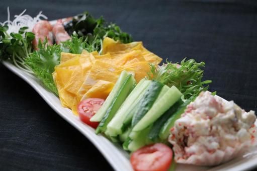 Hand-rolled sushi ingredients, JPG Hand-rolled sushi ingredients, JPG