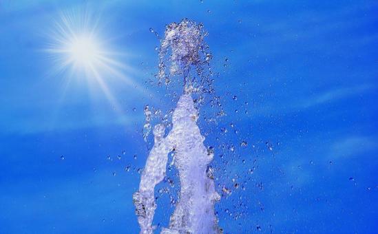 イメージ素材/夏の噴水と直射日光 イメージ素材/夏の噴水と直射日光 噴水,夏,日光の写真素材