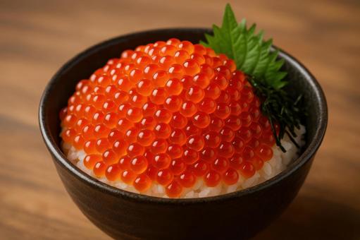 てんこ盛りのいくら丼 てんこ盛りのいくら丼の写真
