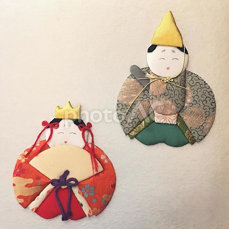 ハンドメイド　おひなさま　木目込み風 ハンドメイド,木目込み,手作りの写真素材