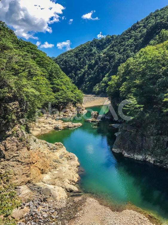 【栃木県】日光市・龍王峡 龍王峡,鬼怒川,日光市の写真素材