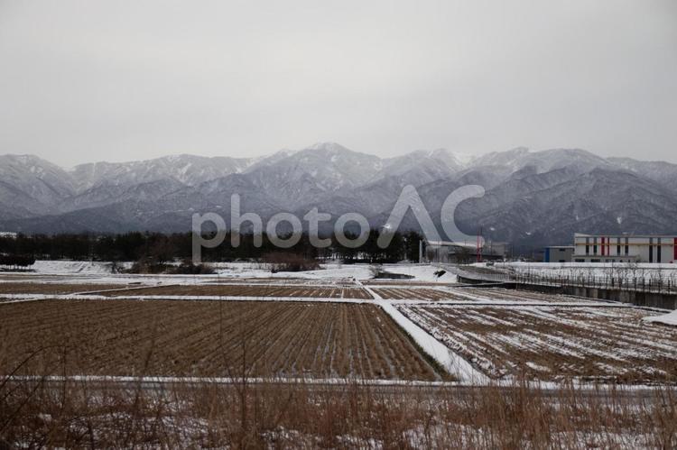 田舎の雪風景 雪,田舎,故郷の写真素材