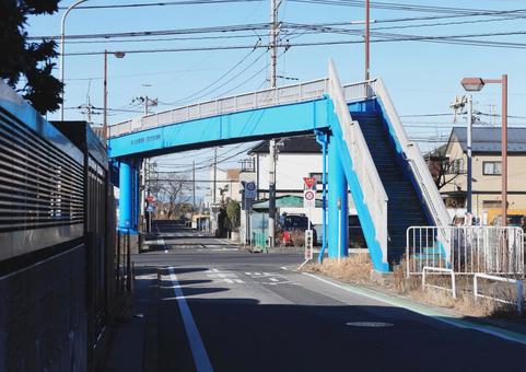 白岡西歩道橋 白岡西歩道橋 生活道路,道路,歩道橋の写真素材