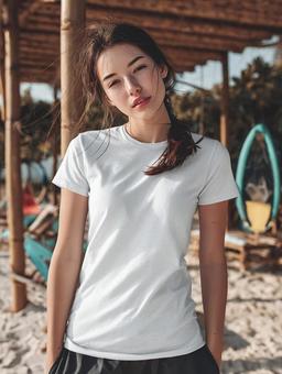 Tシャツが映える夏のポートレート Tシャツが映える夏のポートレートの写真
