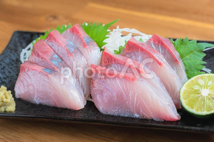 はまちの刺身 はまち,刺身,切り身の写真素材