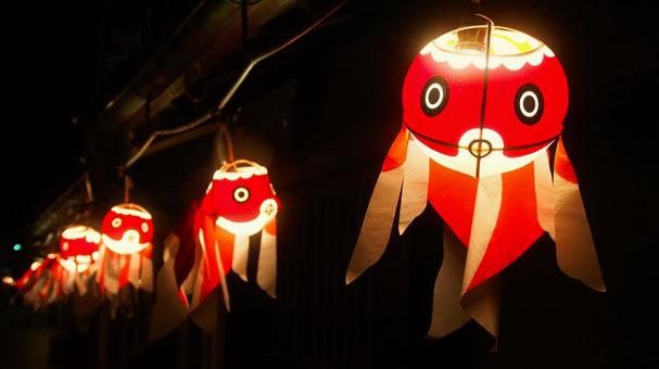 優雅でユーモラス！柳井金魚ちょうちん祭り 山口県,柳井,金魚の写真素材