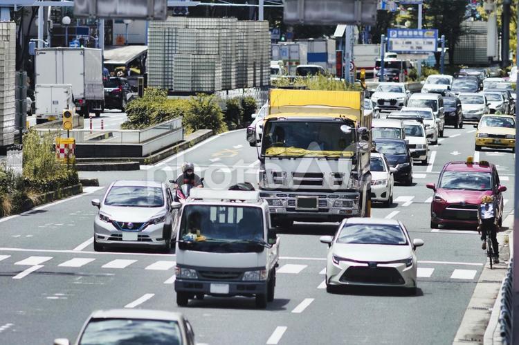 道路と自動車 交通イメージ 車,自動車,道路の写真素材