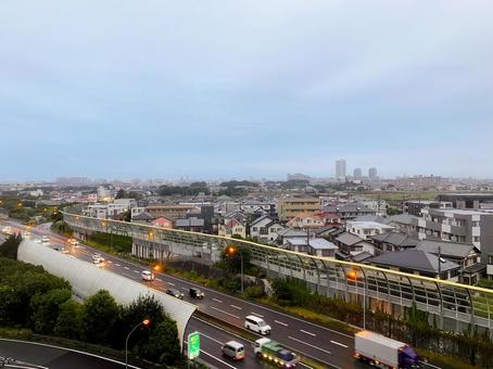 千葉県 幕張1 千葉県 幕張1 東関道,空,景色の写真素材