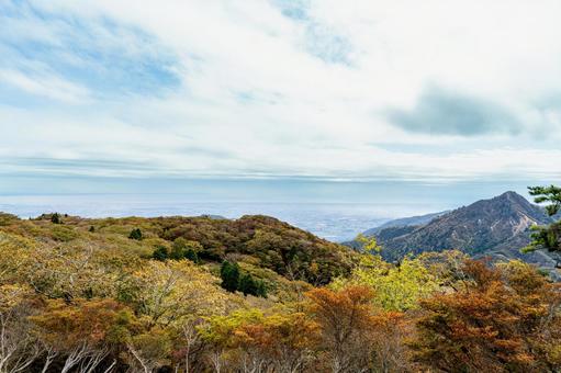 三重　御在所岳からの伊勢湾 御在所岳,山,御在所山の写真素材