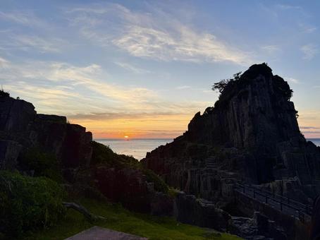 Evening sky at Echizen Coast, Hokoshima, Fukui Prefecture, JPG