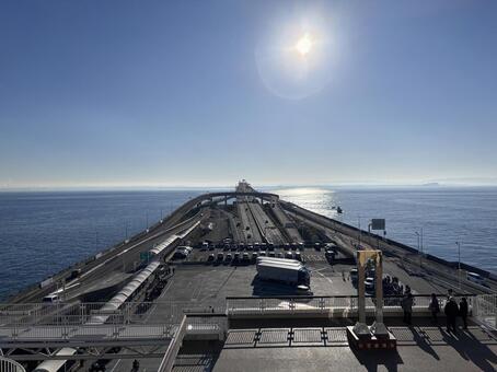 東京湾アクアライン 東京湾,アクアライン,高速道路の写真素材