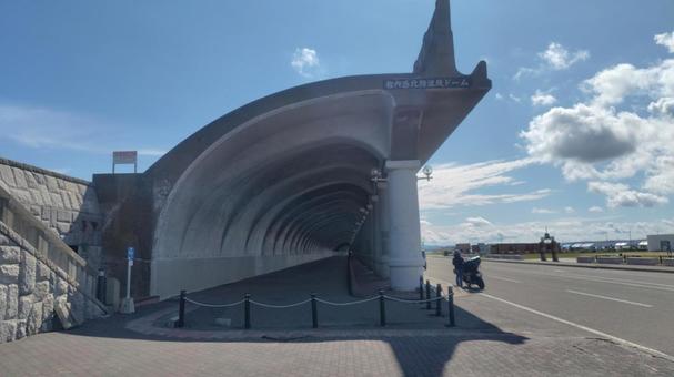 稚内波堤ドーム 稚内,波堤ドーム,土木遺産の写真素材