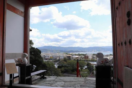 和歌浦天満宮　楼門からの風景 和歌浦天満宮,楼門,風景の写真素材