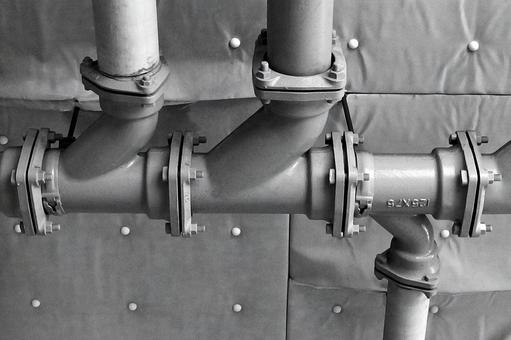 排水配管　パイプの連結模様　イメージ素材 配管,パイプ,模様の写真素材