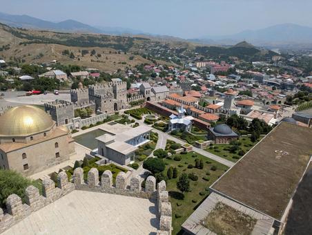ラバティ城の城塞からの眺望 庭園,ラバティ城,ロミザ城の写真素材