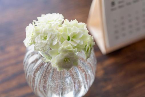 テーブルの上の花 テーブルの上の花の写真