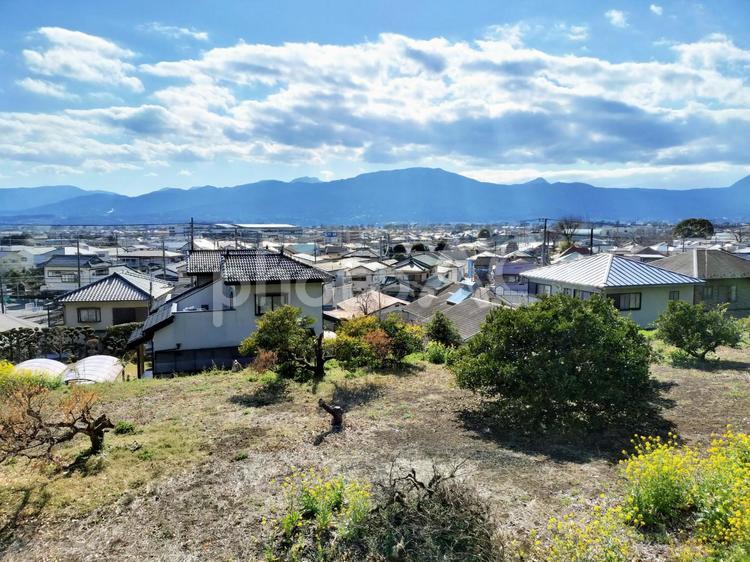 大井松田の町と足柄の山並み 大井松田,足柄,山並みの写真素材