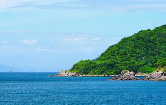 Photo, sea, wave, blue sky, 