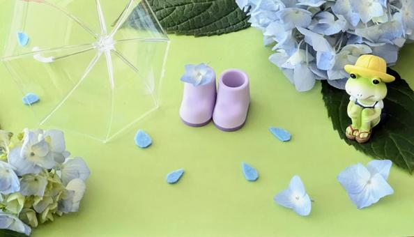可愛いカエルの梅雨イメージ 可愛いカエルの梅雨イメージ 梅雨,梅雨入り,梅雨明けの写真素材