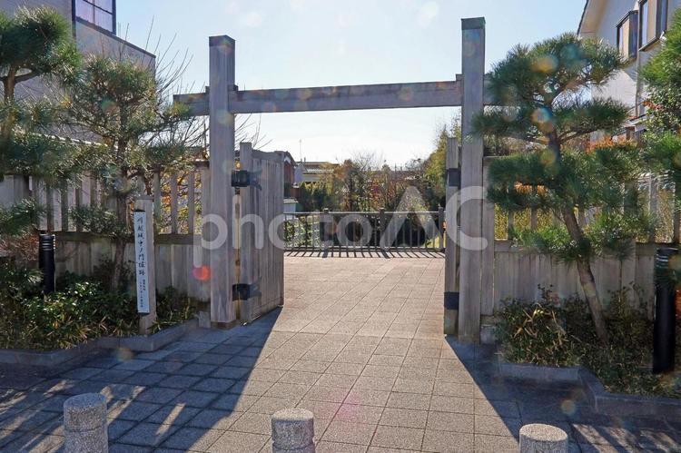 川越城中ノ門堀跡（川越） 川越城中ノ門堀跡,松平信綱,櫓門の写真素材