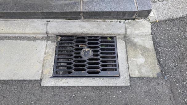 文京区の歩道集水桝 文京区,集水桝,グレーチングの写真素材