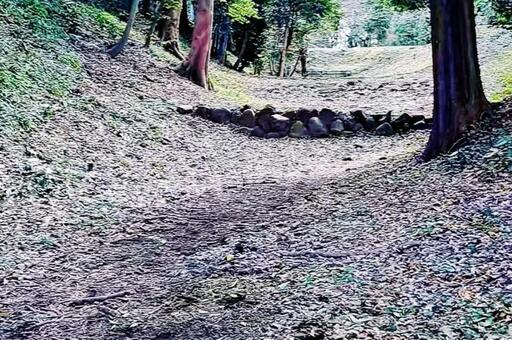 小田原城 小田原城,小田原城総構,小峰御鐘ノ台大掘切西堀の写真素材